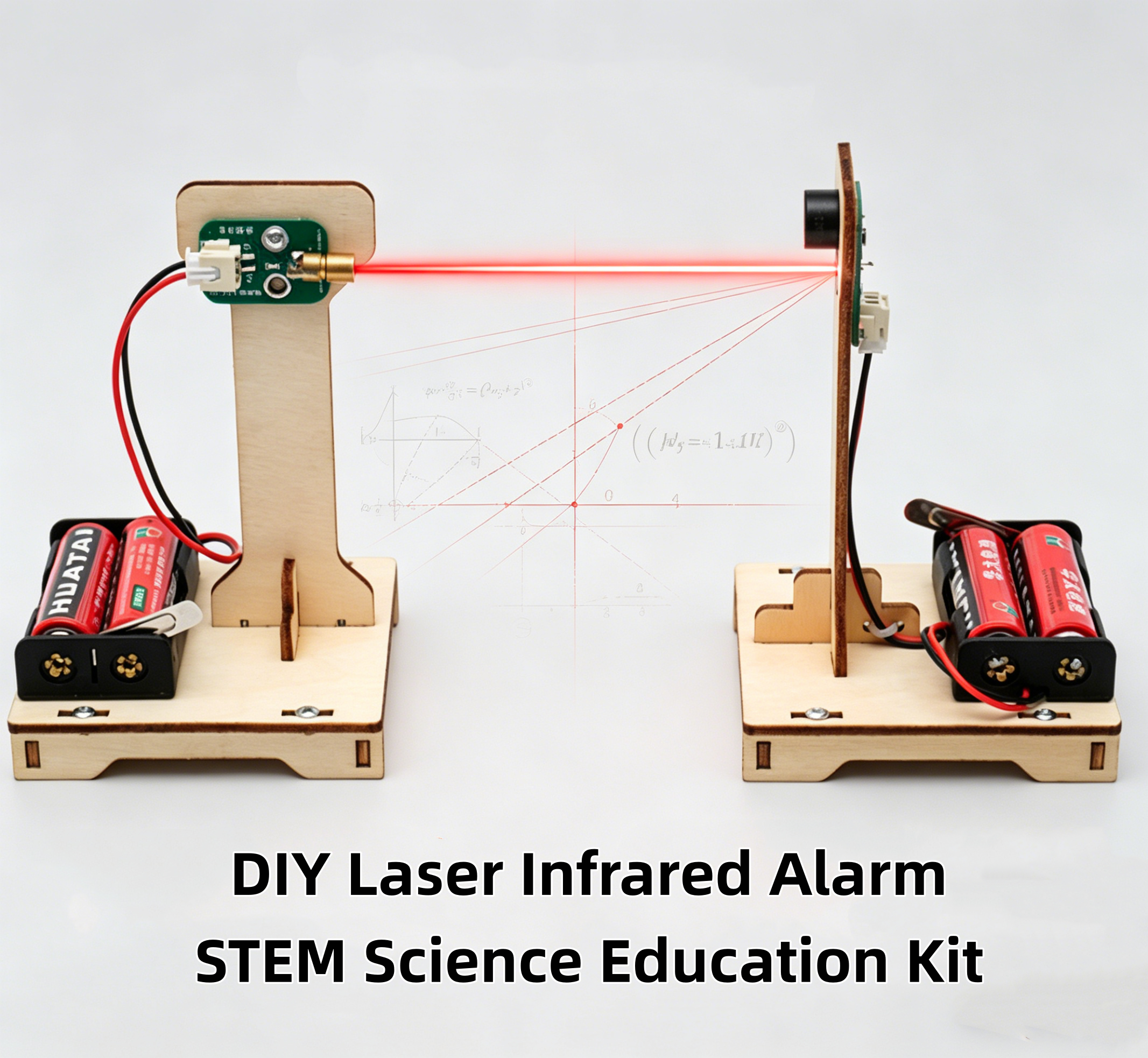 Newton Cradle Large - DIY Infrared Alarm STEM Kit Physics
