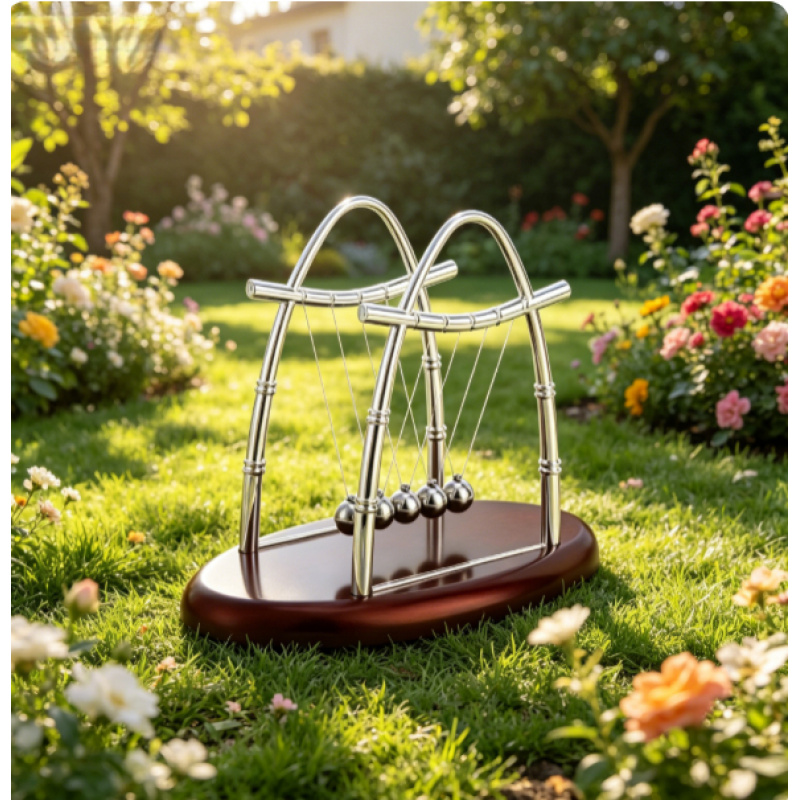 Newton Cradle Large - Steel Newton's Cradle Balance Balls Physics