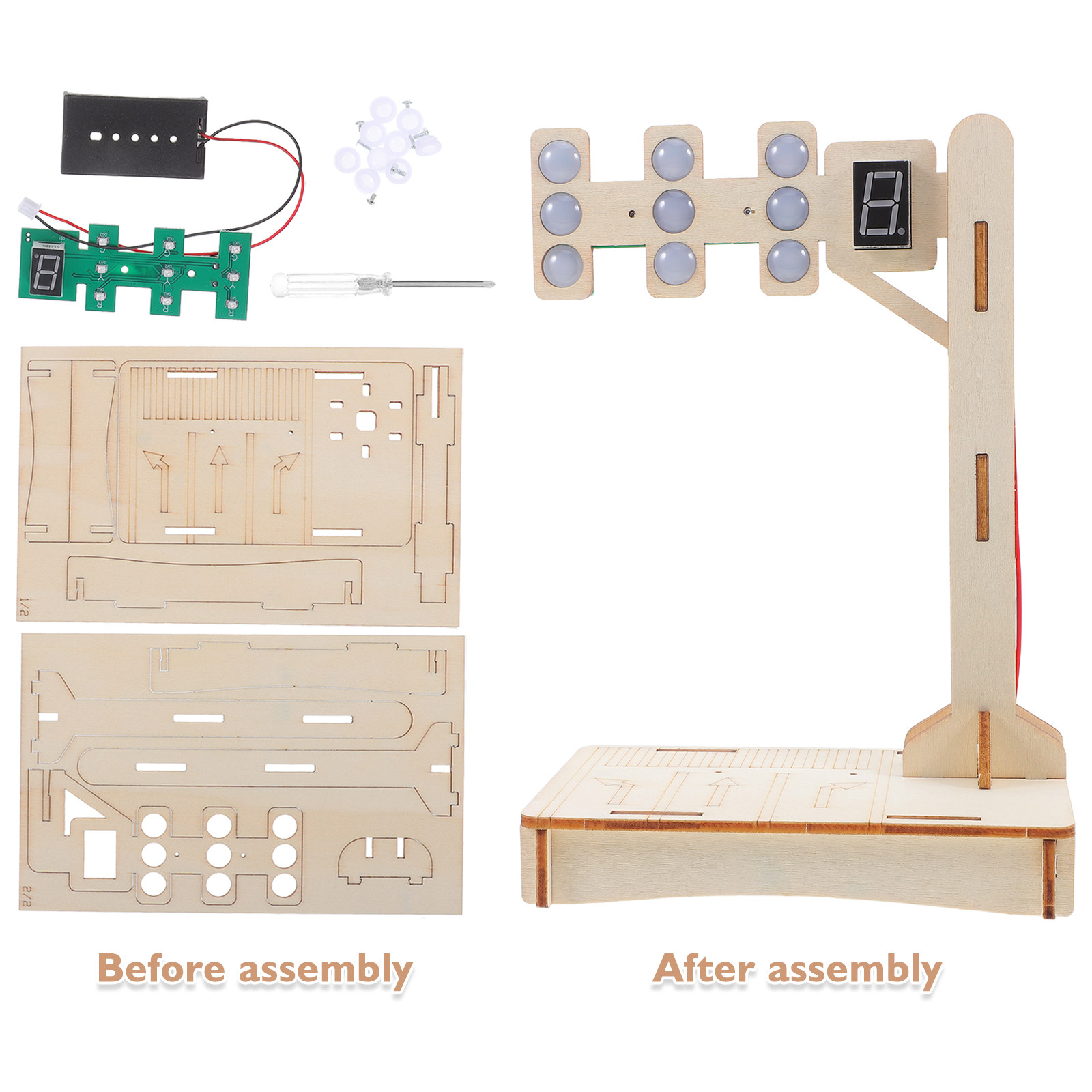1Set Traffic Signal Educationa - Science Project Diy avaliação e preço