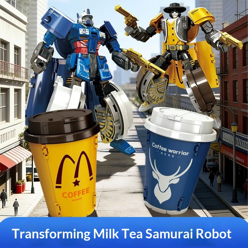 Transforming toy milk tea warr - Science Robot avaliação e preço