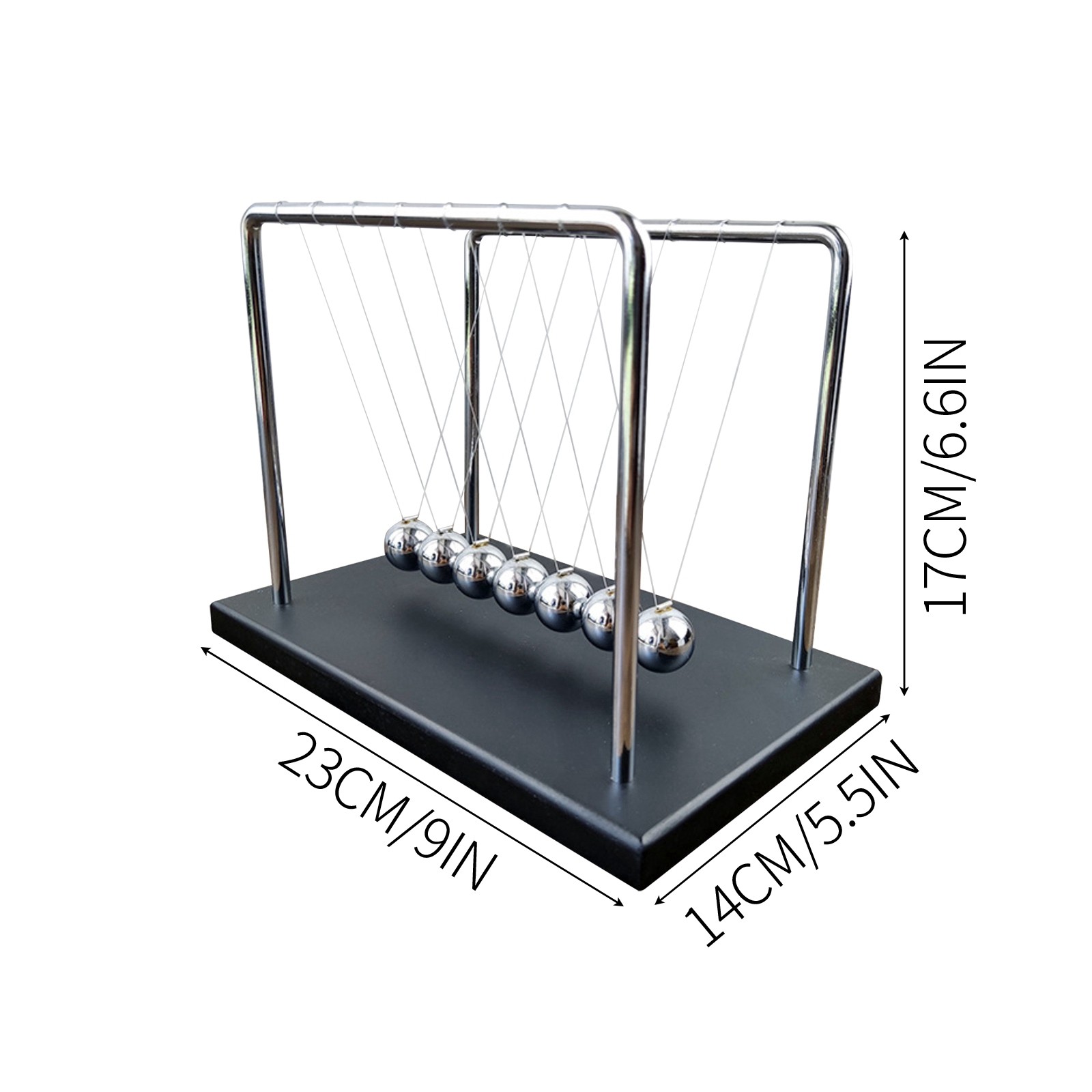 7 Balls Mechanic Curve Newton  - Newton Cradle Large avaliação e preço