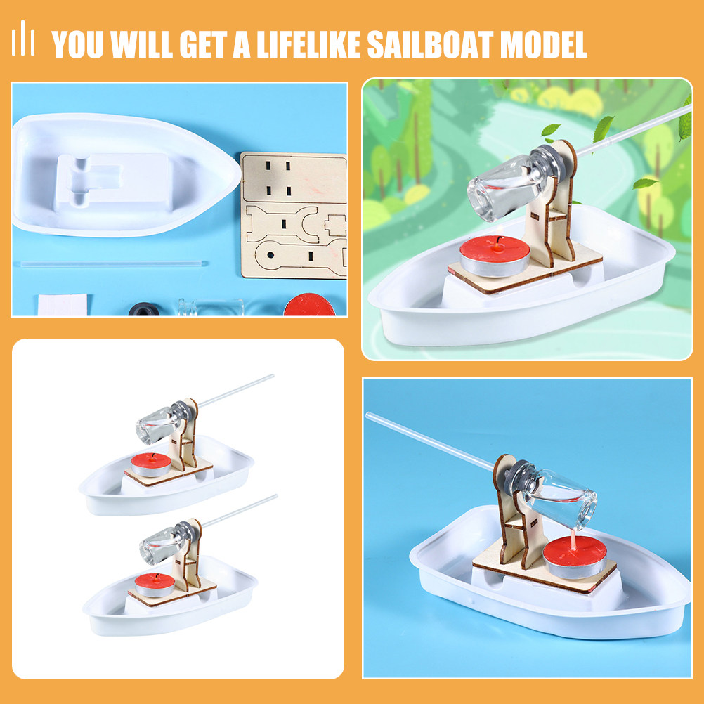 2Sets DIY Wooden Sailing Ship  - Science Toy avaliação e preço