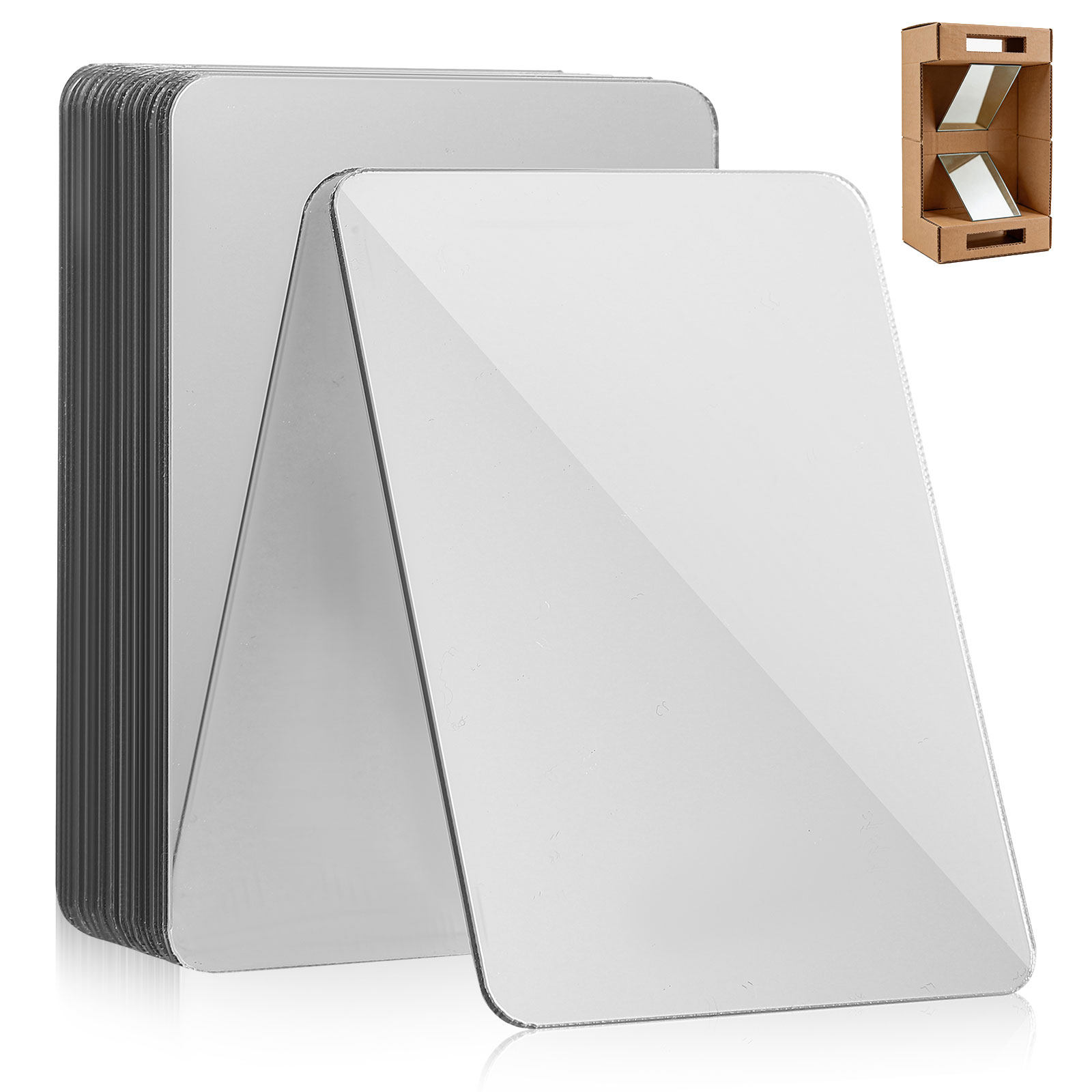 20Pcs Acrylic Mirror Tiles Sof - Science Project Diy avaliação e preço