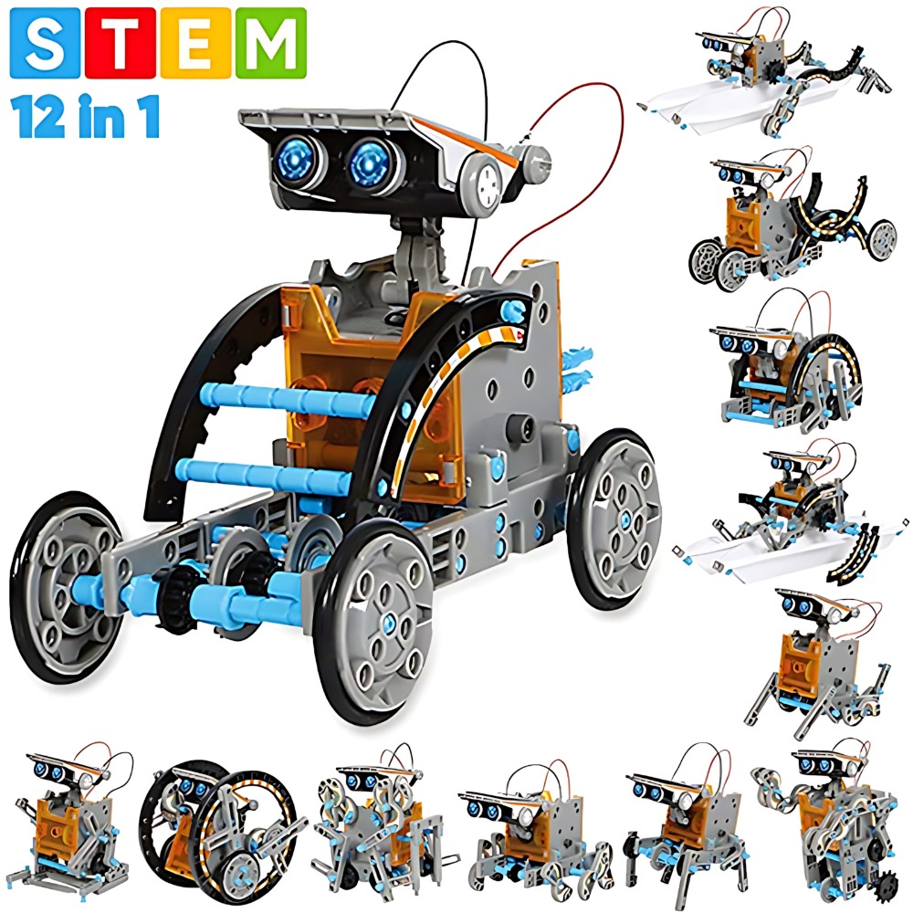 Solar Robot Building Blocks 12 - Science Toys Diy avaliação e preço