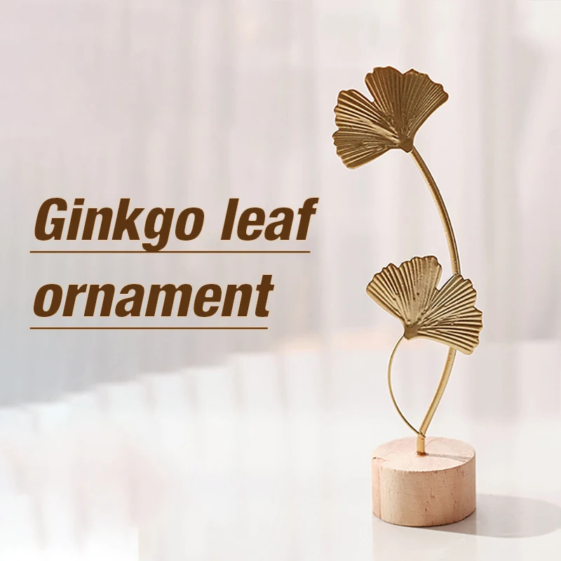 1pcs Golden Ginkgo Leaf Feathe - Newton Cradle Large avaliação e preço