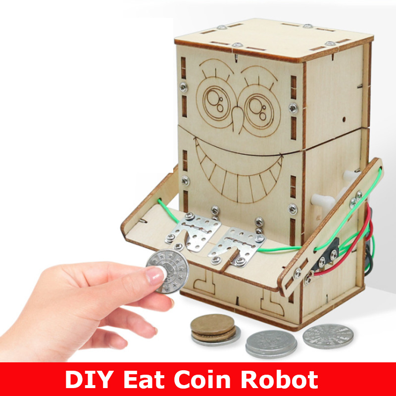 Wooden Electric Powered Eat Co - Science Robot avaliação e preço