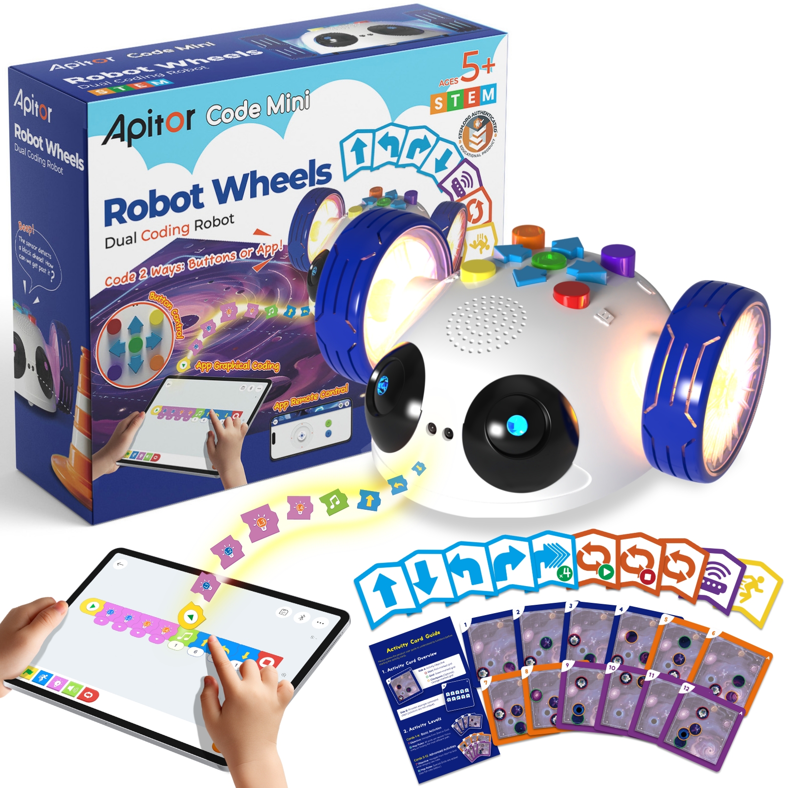 Apitor Mini Robot Wheels Codin - Science Robot avaliação e preço