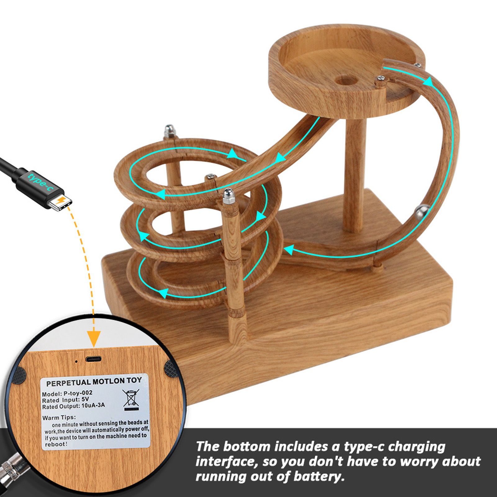 Rolling  Perpetual Motion Mach - Newton Cradle Large avaliação e preço