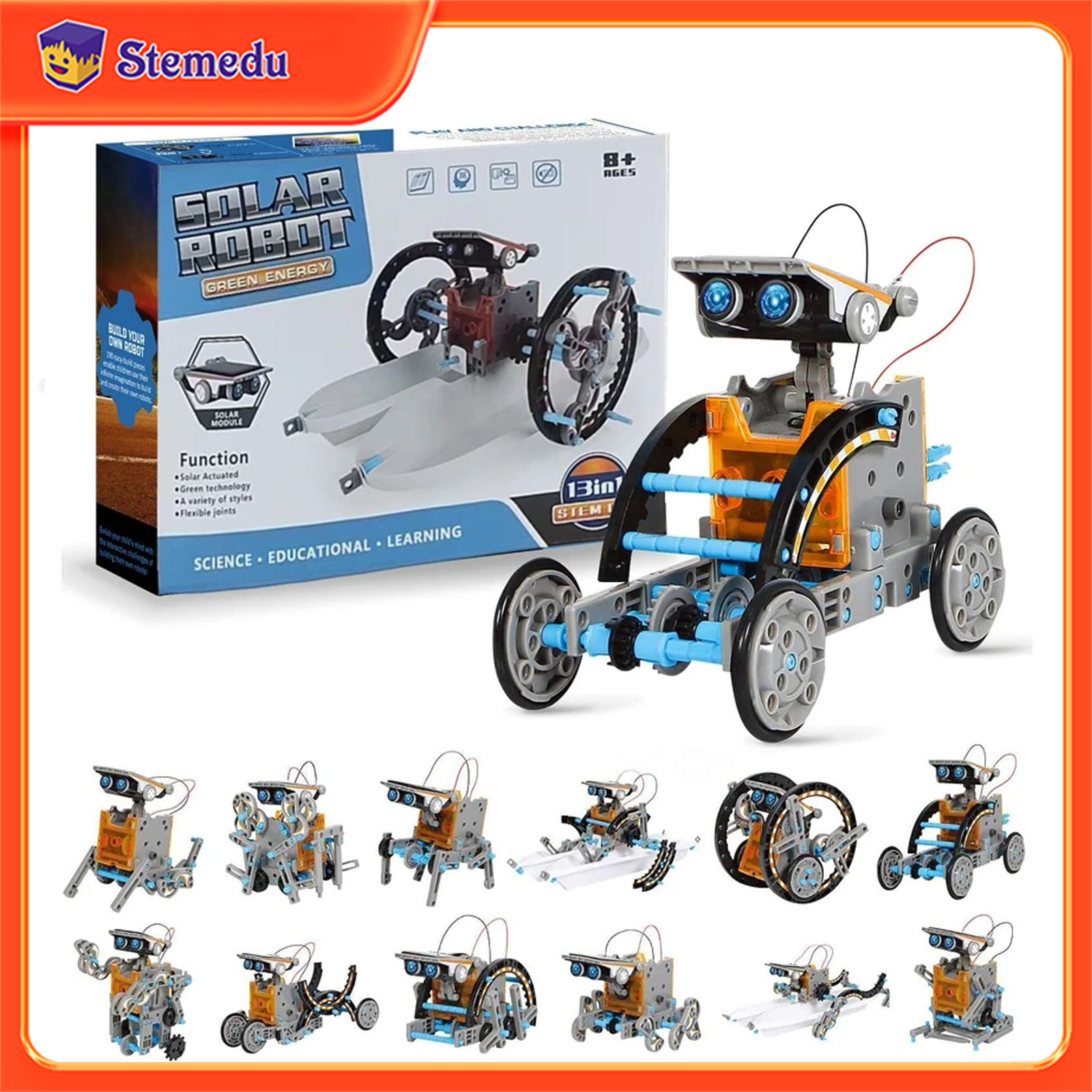 13 in 1 Solar Powered Robot Sc - Science Project Diy avaliação e preço