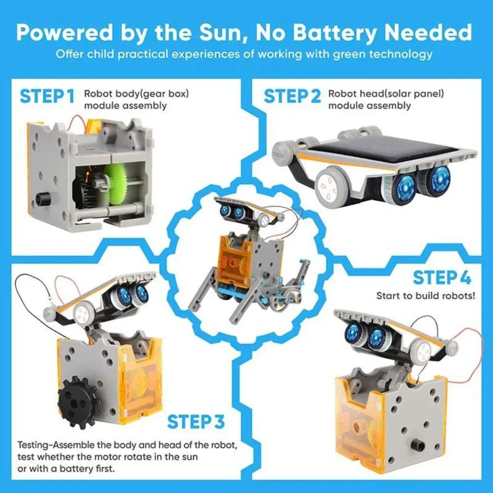 13 in 1 Solar Powered Robot Sc - Science Project Diy avaliação e preço