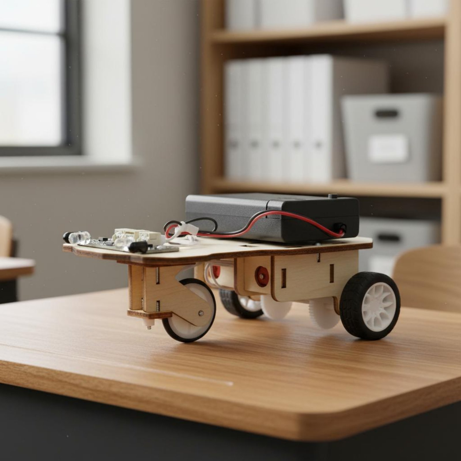 Wooden Intelligent Vehicle Kit - Science Robot avaliação e preço