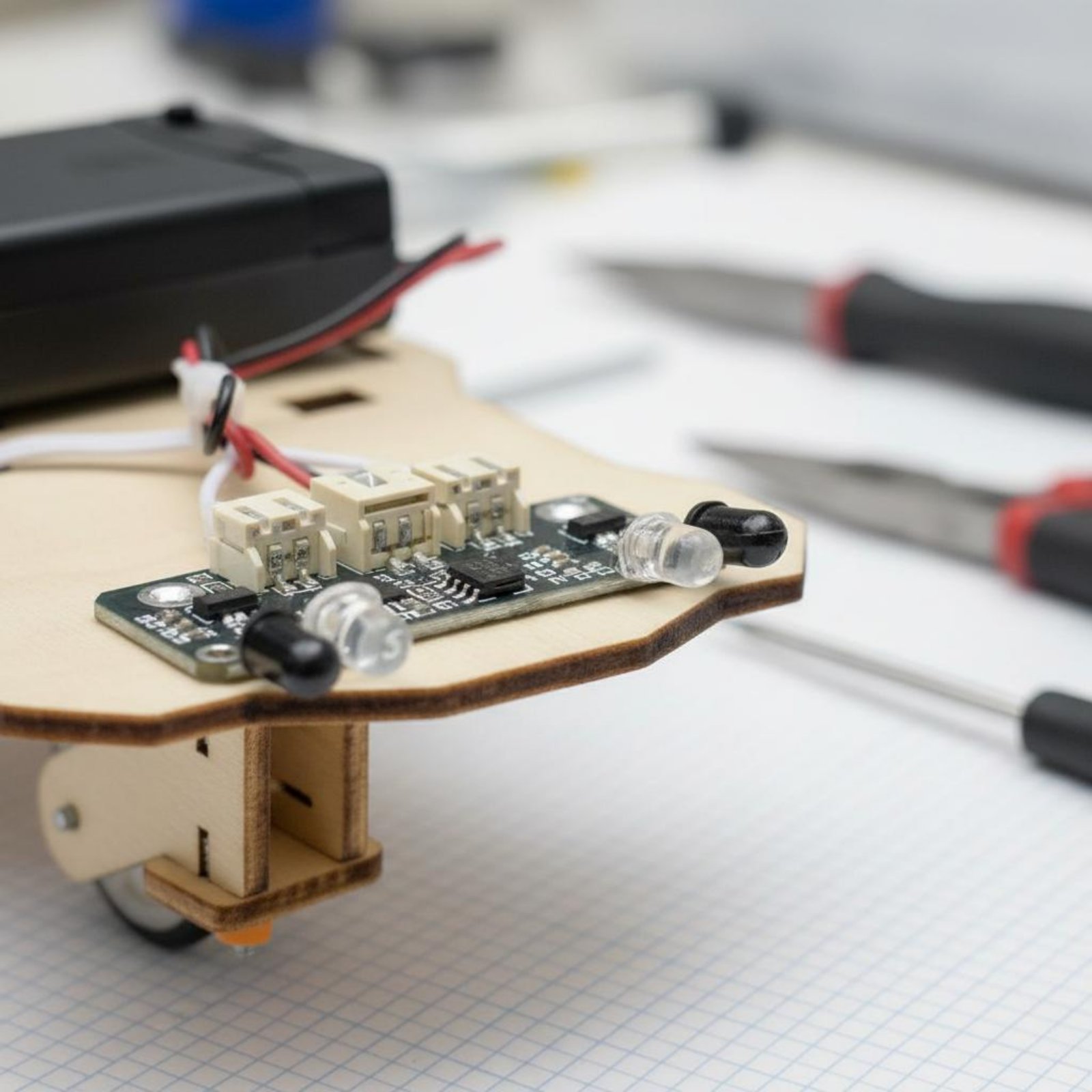 Wooden Intelligent Vehicle Kit - Science Robot avaliação e preço